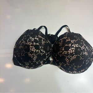 Victoria's Secret Black Floral Lace Bra